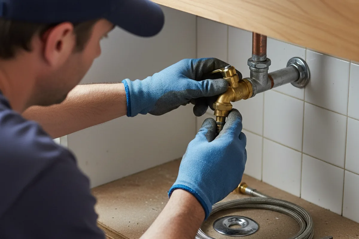 Shutoff valve and fitting work during Repiping in Walcott